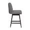 Armen Living Amalie Swivel Counter Stool in Gray Oak Wood Finish with Gray Boucle Fabric 840254332010 - alternate 7